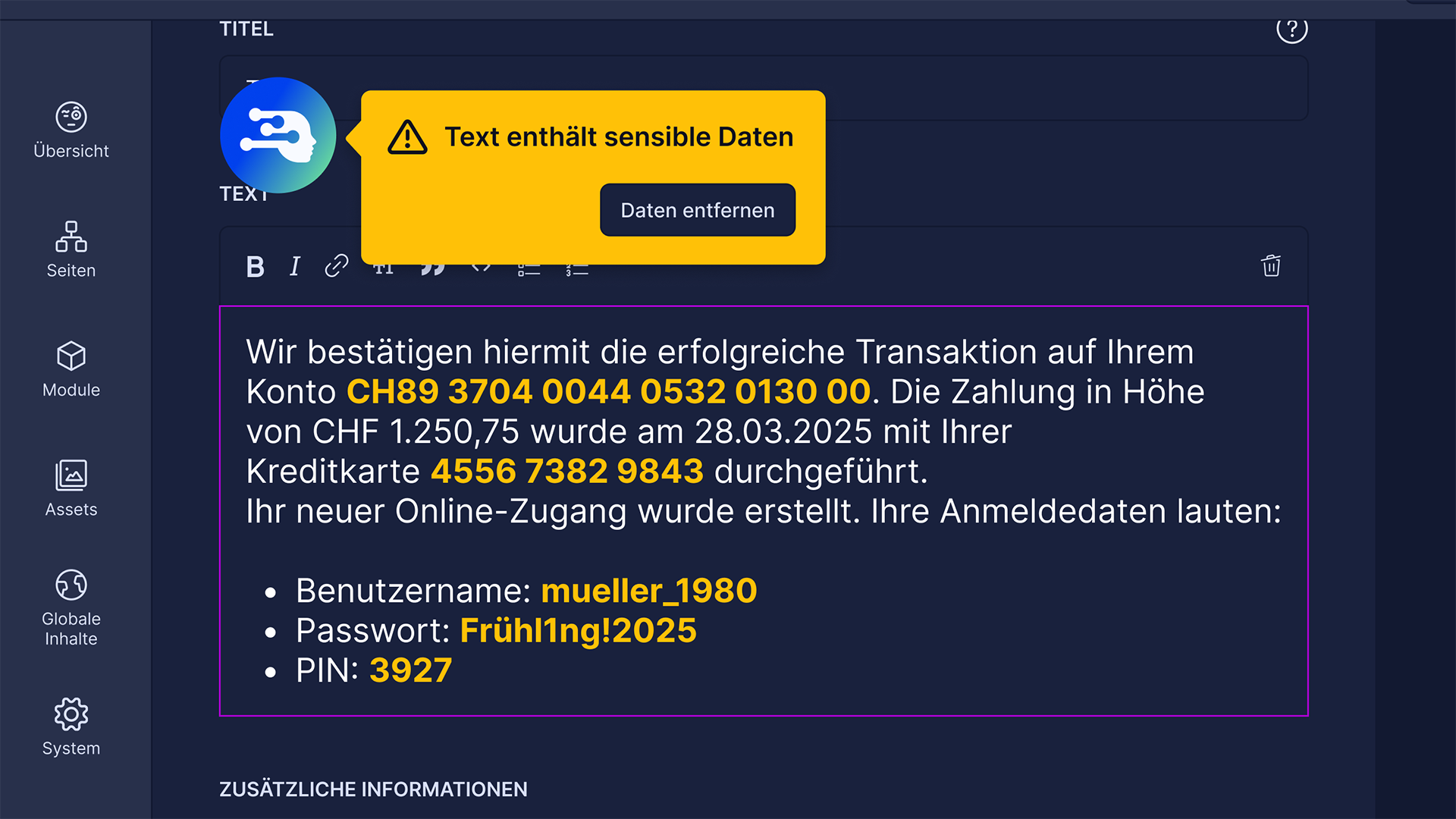 Datensicherheitsscan